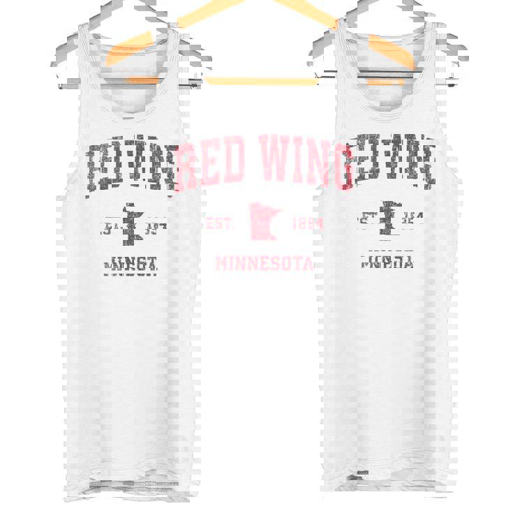 Red Wing ミネソタ Mn ビンテージ スポーツデザイン レッドプリント タンクトップ