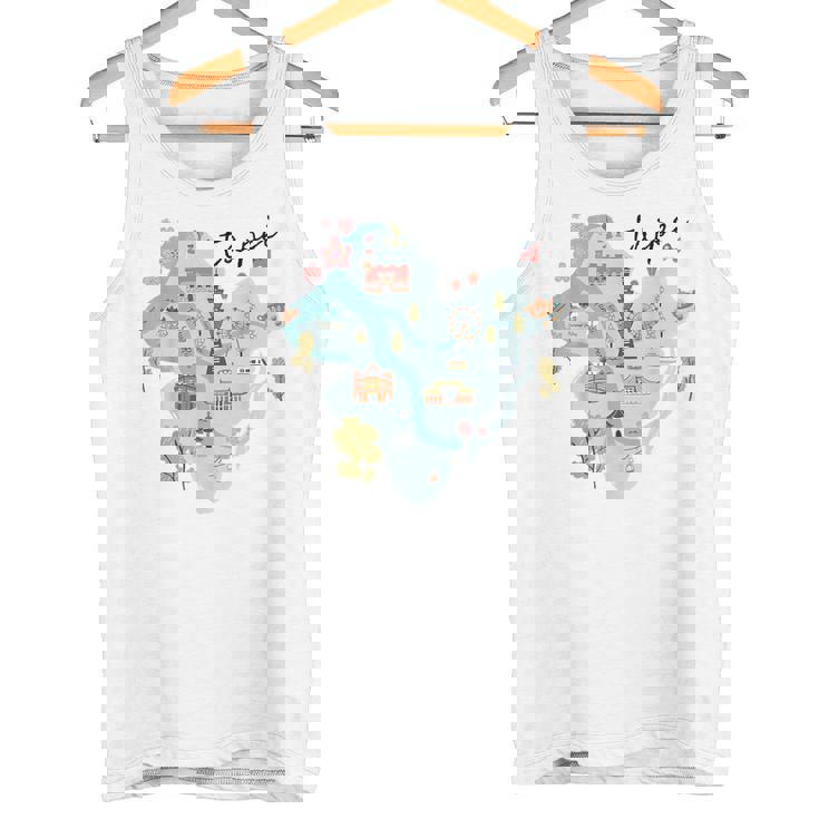 Travel Around Asia 台湾 台北地図 バケーション お土産 タンクトップ