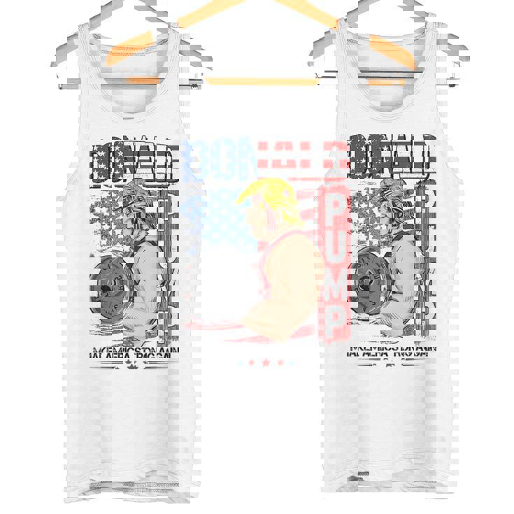 Trump Donald Pump Make Americatrong Again タンクトップ