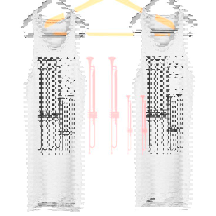 Trumpet Player American Flag Vintage Tank Top