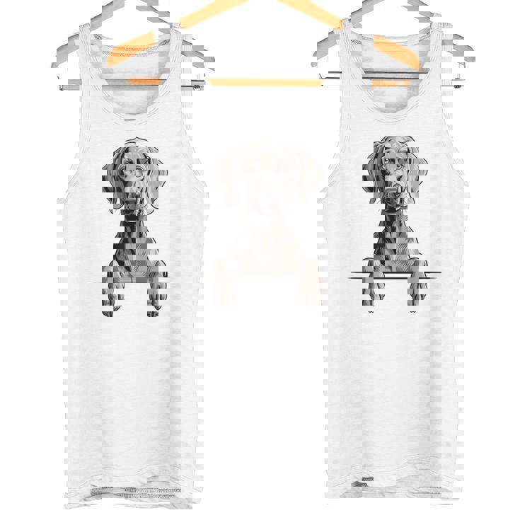 Weimaraner 面白い 覗き見ポケット 子犬 犬好き タンクトップ