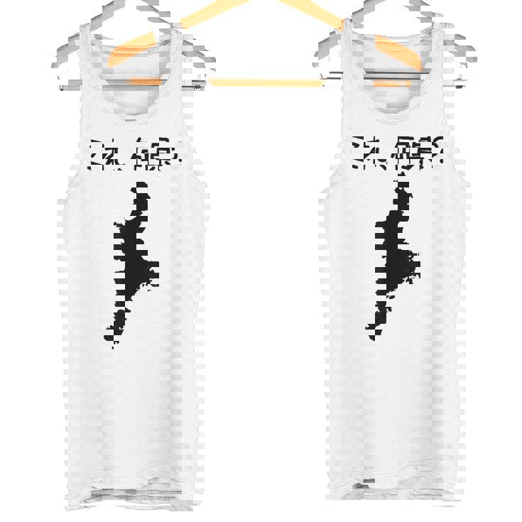 【これ、何県？】三重県 都道府県 クイズ 小学生 遊び心 パズル 地図 シルエット 地理 先生 おもしろ 面白い ネタ タンクトップ