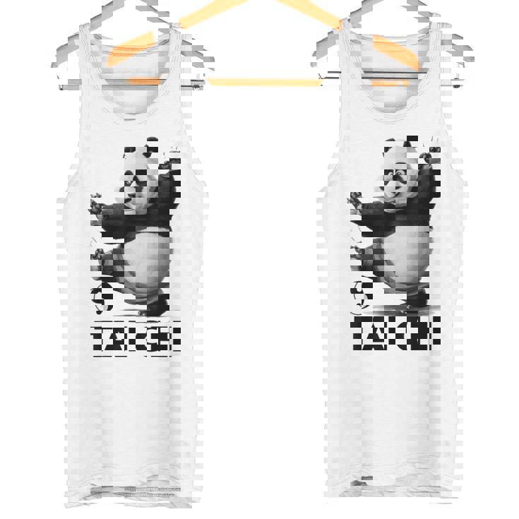 おもしろパンダ 動物 太極拳 格闘技 陰陽バランス タンクトップ