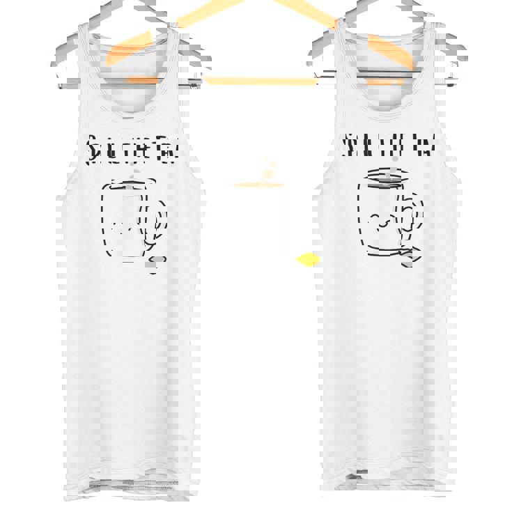 お茶をこぼす 友情 お茶好きの人 かわいい かわいい 湯呑み パーティー タンクトップ