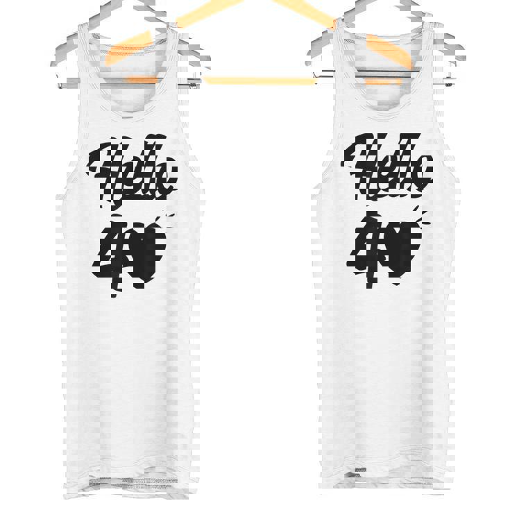 こんにちは40歳 40歳 40歳 誕生日 四十歳 母 タンクトップ