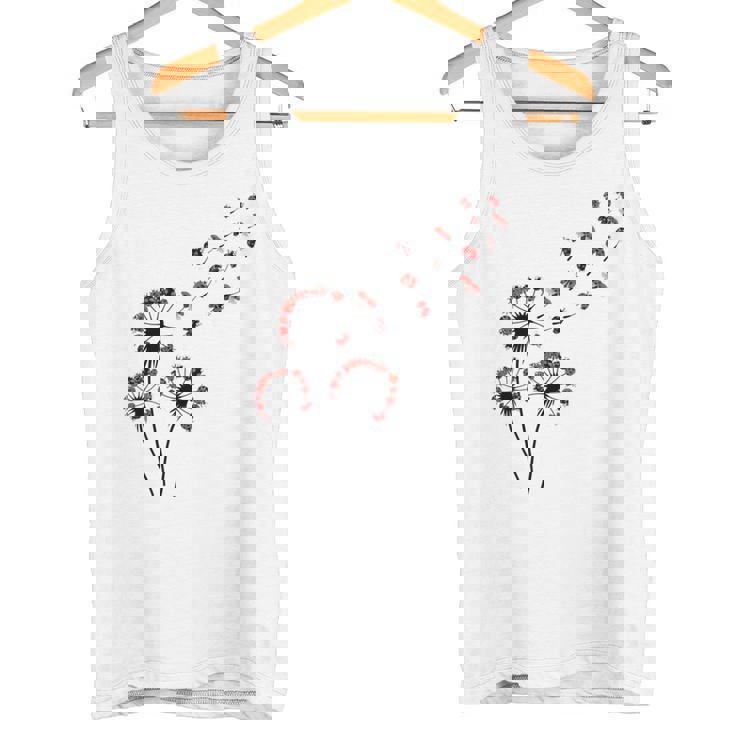 てんとう虫愛好家のためのフラワータンポポてんとう虫シャツ タンクトップ