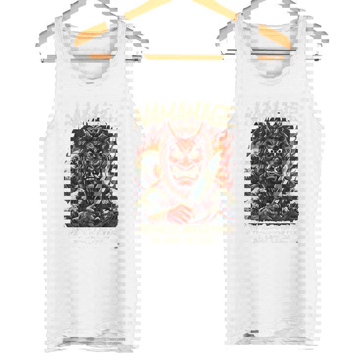 なまはげ 日本のブギーマン 、民話 妖怪 鬼 デーモン 波のアート タンクトップ