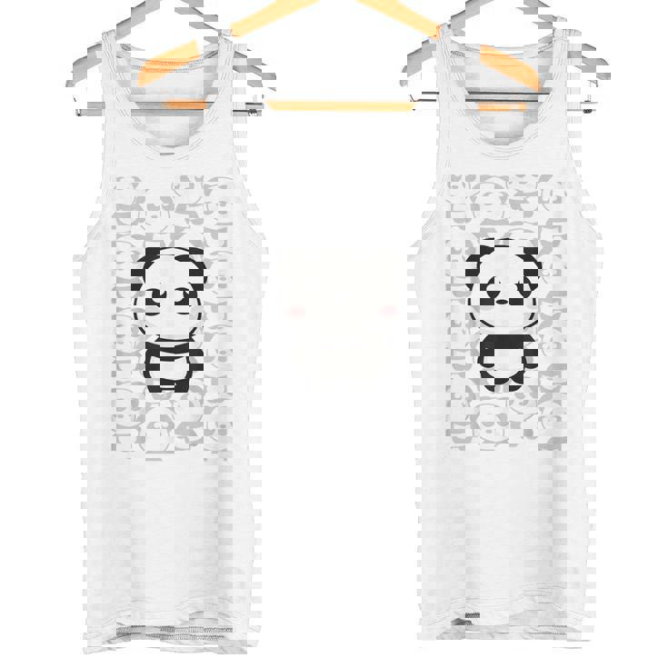 やさしく目立つパンダ ほっこり癒しのパンダイラスト タンクトップ