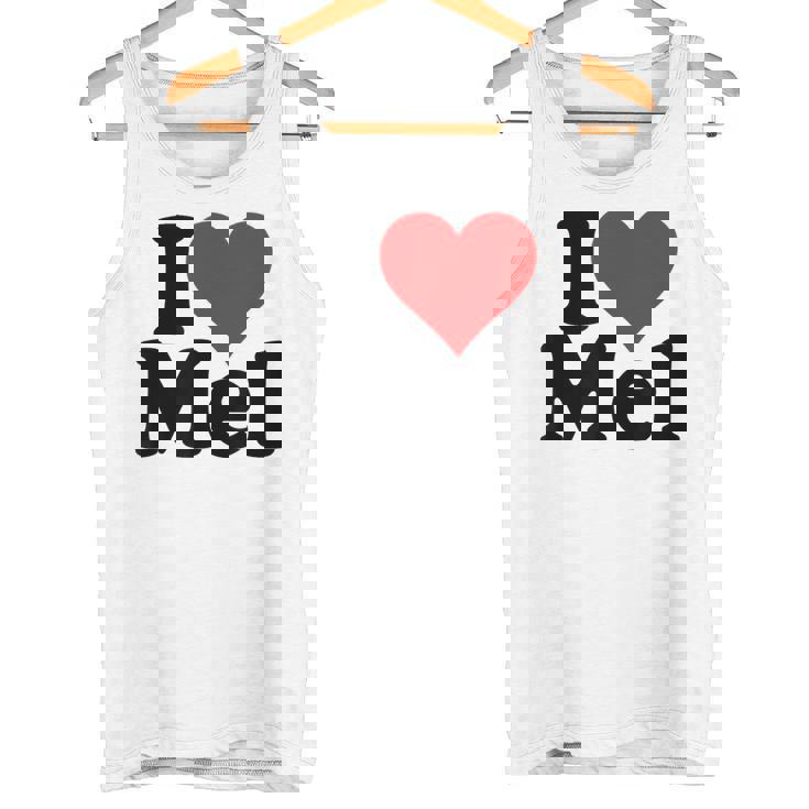 アイ・ラブ・ハート・メル・メルビン・メラニー・メリンダ・メリッサ・メロディ タンクトップ