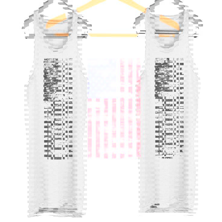 アメリカ国旗 メンズ レディース キッズ アメリカ国旗 愛国的なグランジ タンクトップ