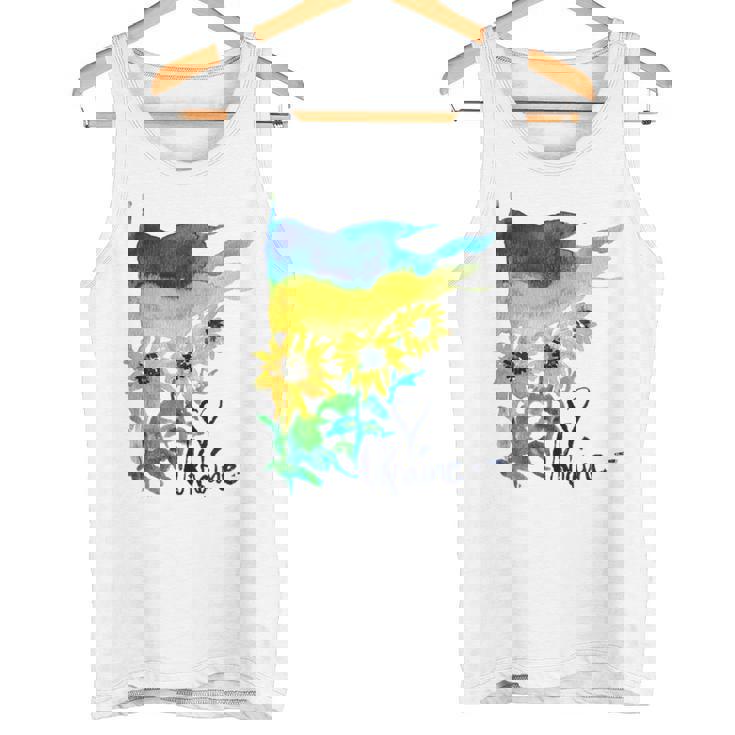 ウクライナ国旗 ひまわりの愛 ウクライナの強い服 タンクトップ