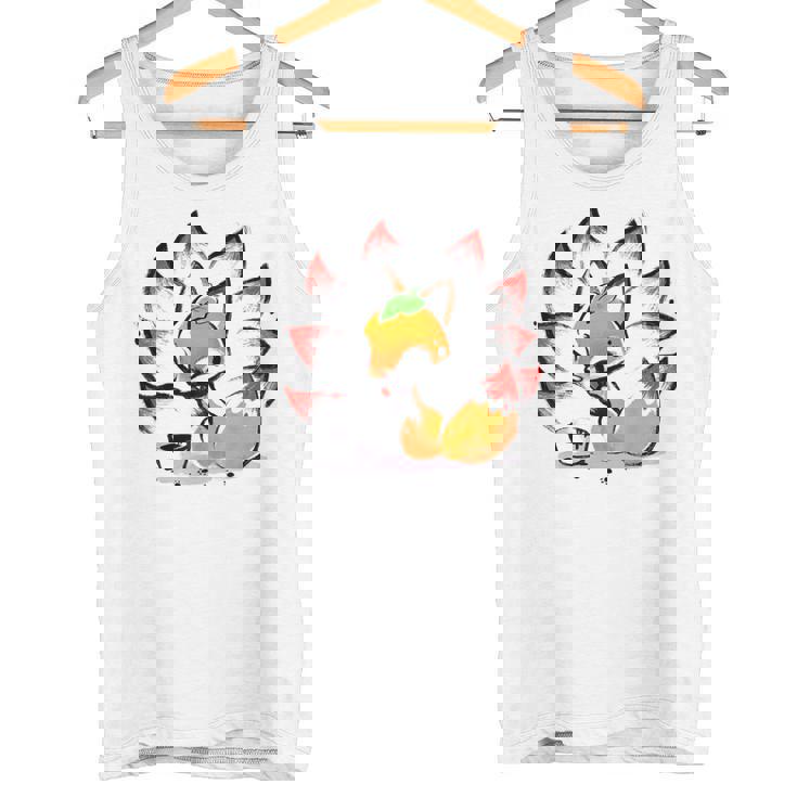 キタキツネ 狐 九尾 タンクトップ
