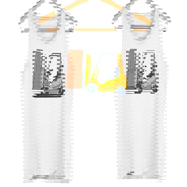 キッズ フォークリフト車両工事現場掘削機建設作業員 男の子 タンクトップ