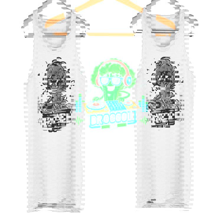 クールなブロッコリーdjミュージックパーティーバイブ面白いデザイン。 タンクトップ