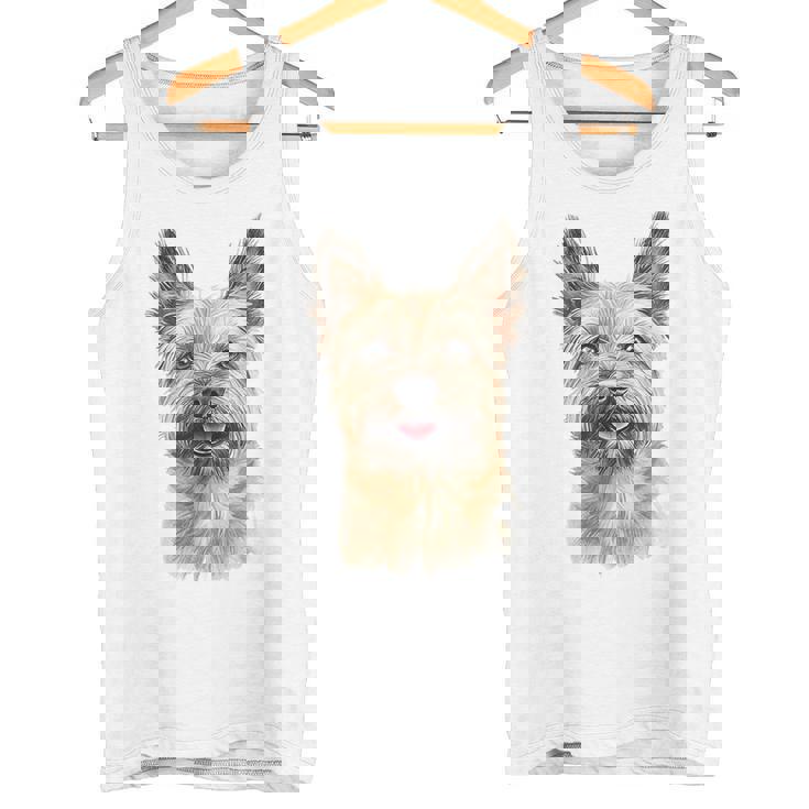 ケアンテリア 犬 グラフィック ペット アートワーク ケアンテリア タンクトップ