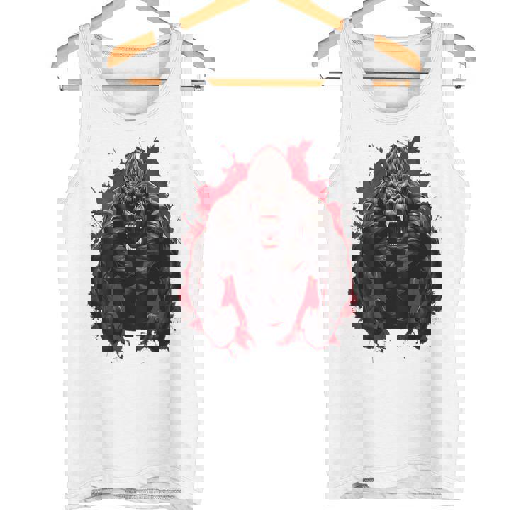 ゴリラ・ボディビル・ワークアウト バックプリント・ジム タンクトップ