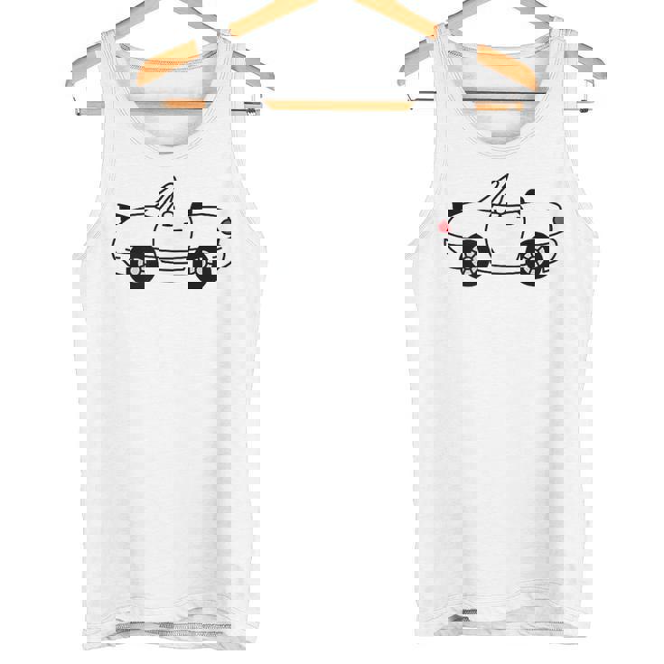 ジャパニーズホワイト スポーツカー Jdm オートクロス レーシングロードスター タンクトップ