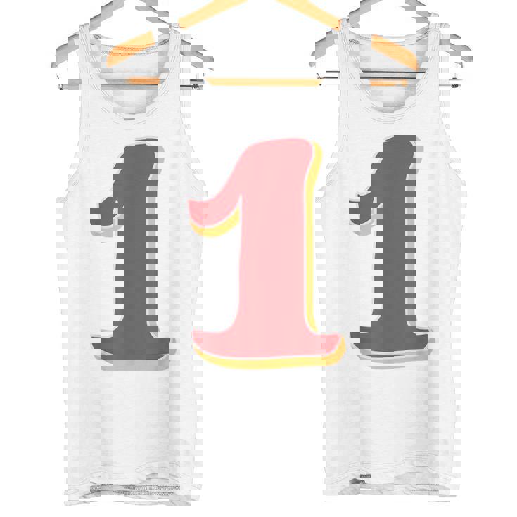タイポグラフィ 第1番 数字 1 タンクトップ