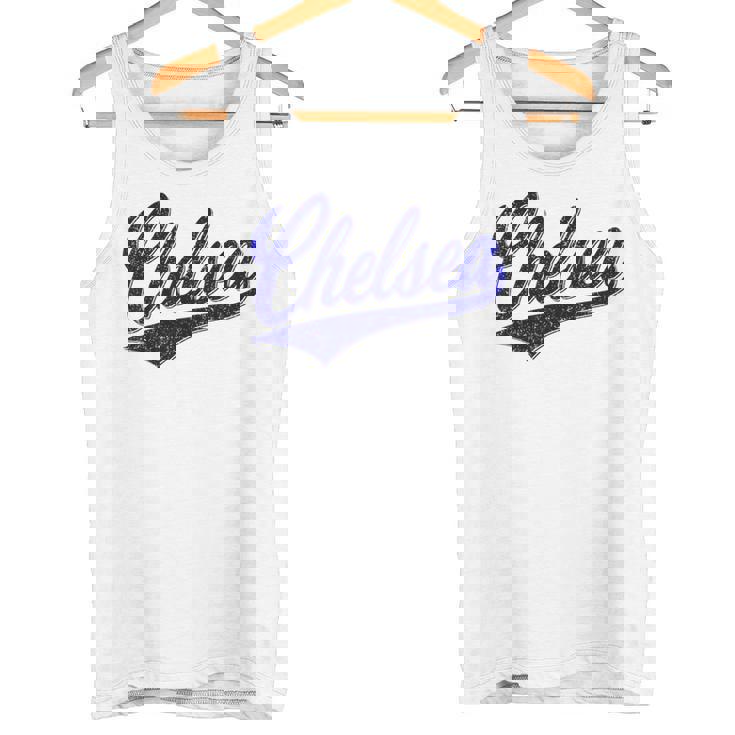 チェルシー ロンドン イングランド バーシティ スクリプト クラシック スポーツ ジャージ タンクトップ