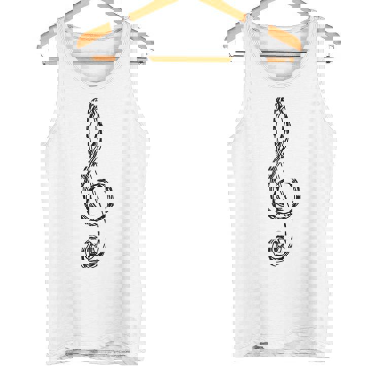 ト音記号 音楽記号 描画スケッチ タンクトップ