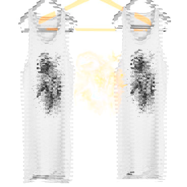 ナマケモノのアートワーク 動物ナマケモノ タンクトップ