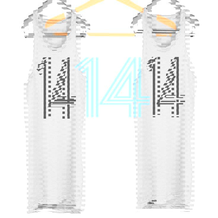 ナンバー14 シャツ レトロユニフォーム ヨーロッパスタイル バックプリントジャージ タンクトップ