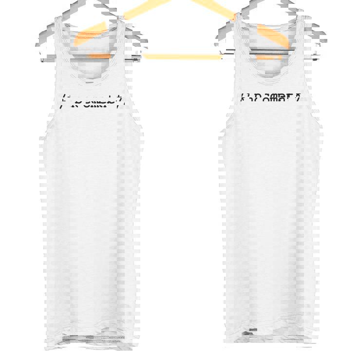 ノーコメントプログラマーtシャツ タンクトップ