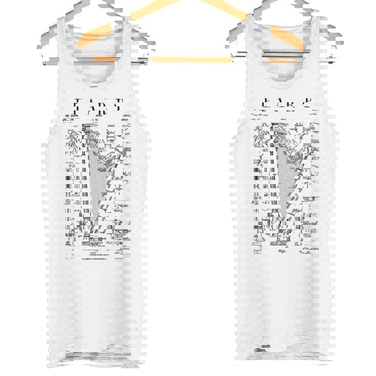 ハープ ヴィンテージ 特許ハーピスト ドローイングプリント タンクトップ