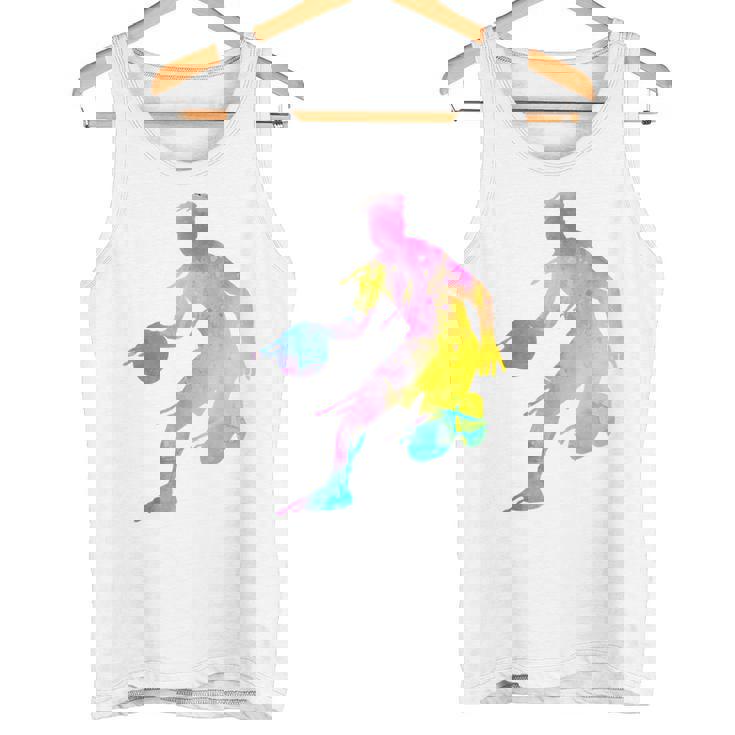 バスケットボール カラフル スプラッター ティーン ガールズ バスケットボール コーチ タンクトップ