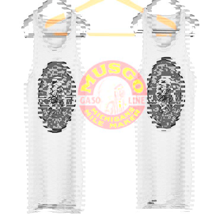 バックプリントのみ レトロ ヴィンテージ ガソリンスタンド ムスゴ ガソリンオイル タンクトップ