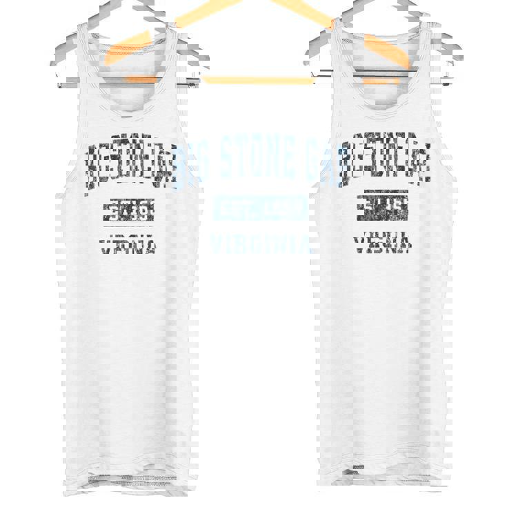 ビッグストーンギャップ バージニアva ヴィンテージ スポーツデザイン ネイビープリント タンクトップ