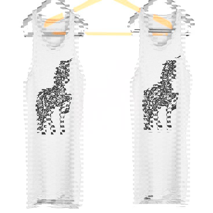 ファンタジーレインボーユニコーンホースファンunicornloverユニコーン タンクトップ