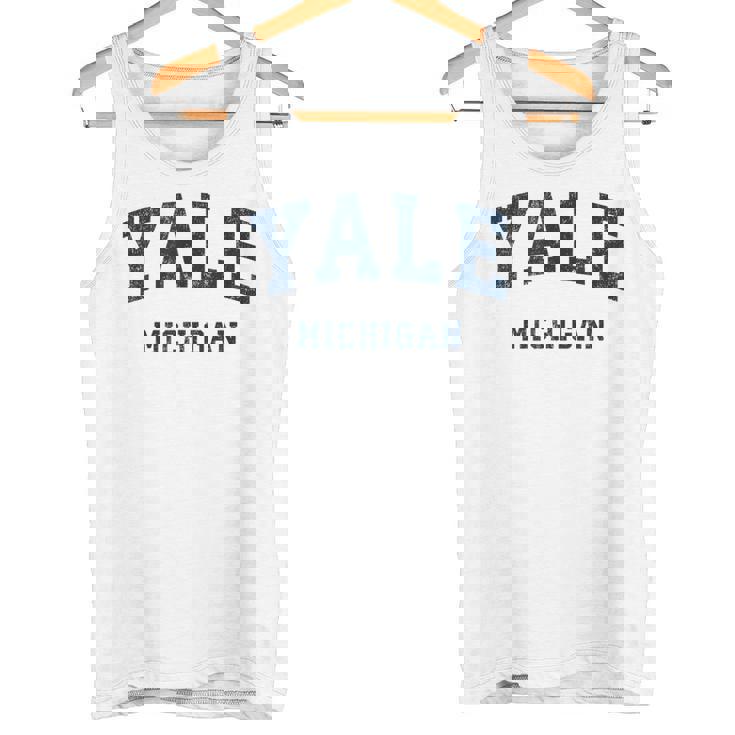 ミシガン州イェールミシガン州ヴィンテージアスレチックスポーツデザイン タンクトップ