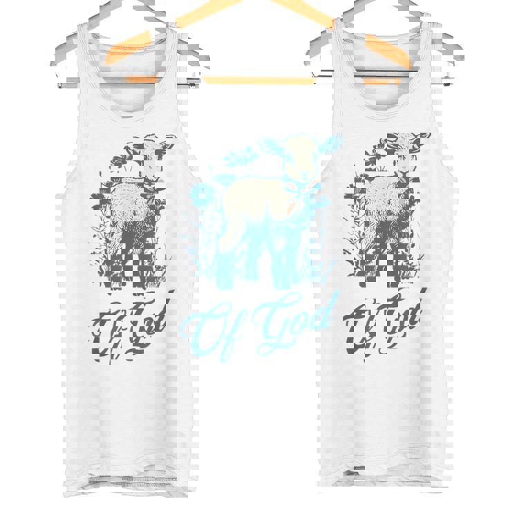 ラム オブ ゴッド キュート ヴィンテージ クリスチャン ラム デザイン 信仰 恋人 タンクトップ