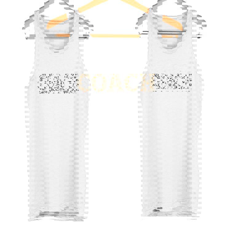 レオパードデザインのチアリーディングコーチ 面白いチアコーチ タンクトップ