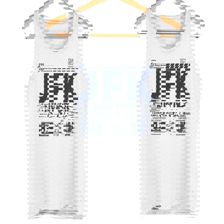 ヴィンテージ ニューヨーク Jfk 空港コード トラベルデイ レトロ Nyc 長袖tシャツ タンクトップ