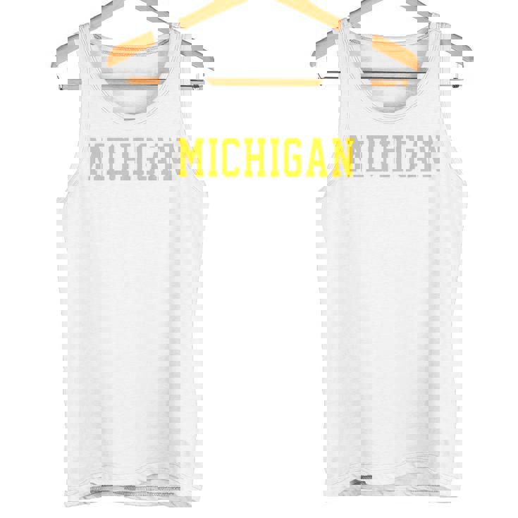 ヴィンテージ ミシガン メンズ ミシガン レディース レトロ ゴールド タンクトップ