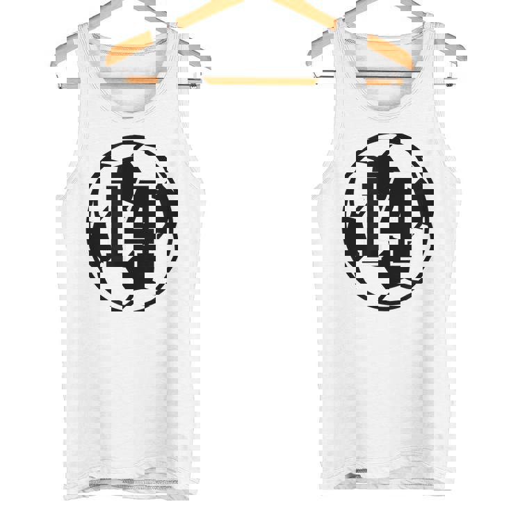 数字 14 Fourn サッカーボール Futbol タンクトップ