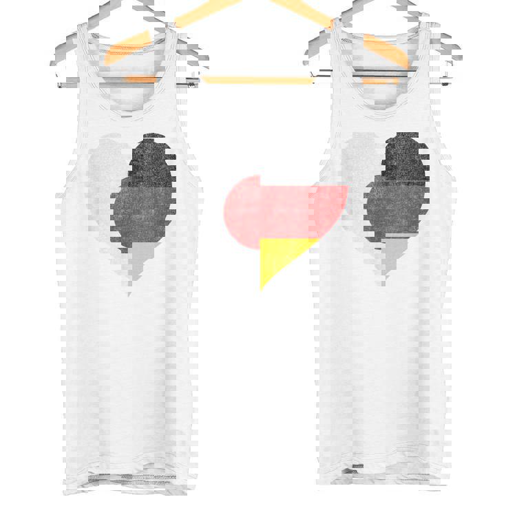 日本 ドイツ 国旗 ハート サッカー タンクトップ