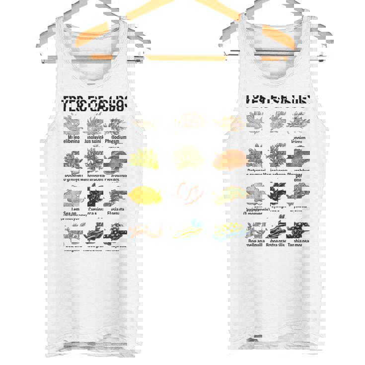 海洋ナメクジの種類科学海洋生物学チャート タンクトップ