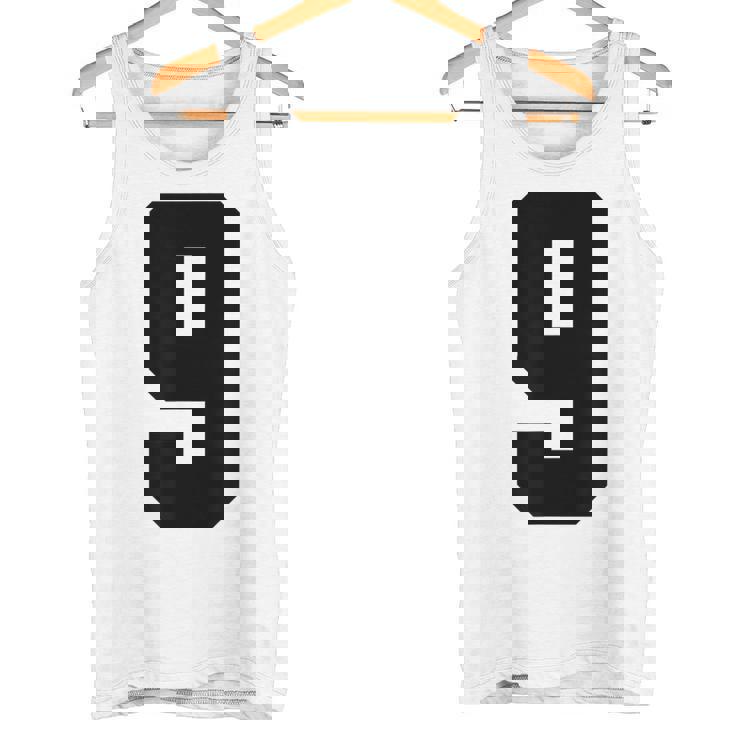 番号9 ナインスポーツジャージ 誕生日年齢 ラッキーナンバーブラック タンクトップ