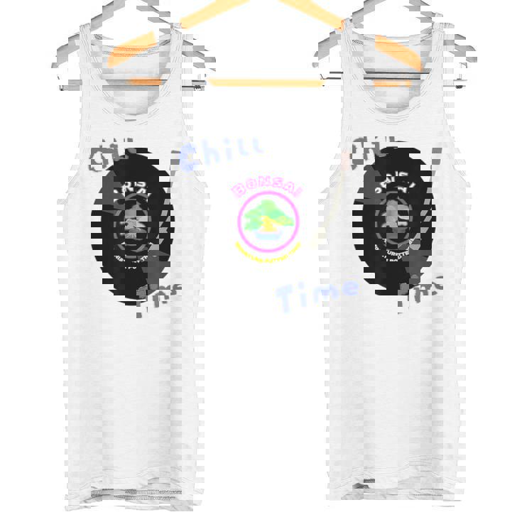 盆栽×レコード 静かに過ごすチル時間デザイン タンクトップ