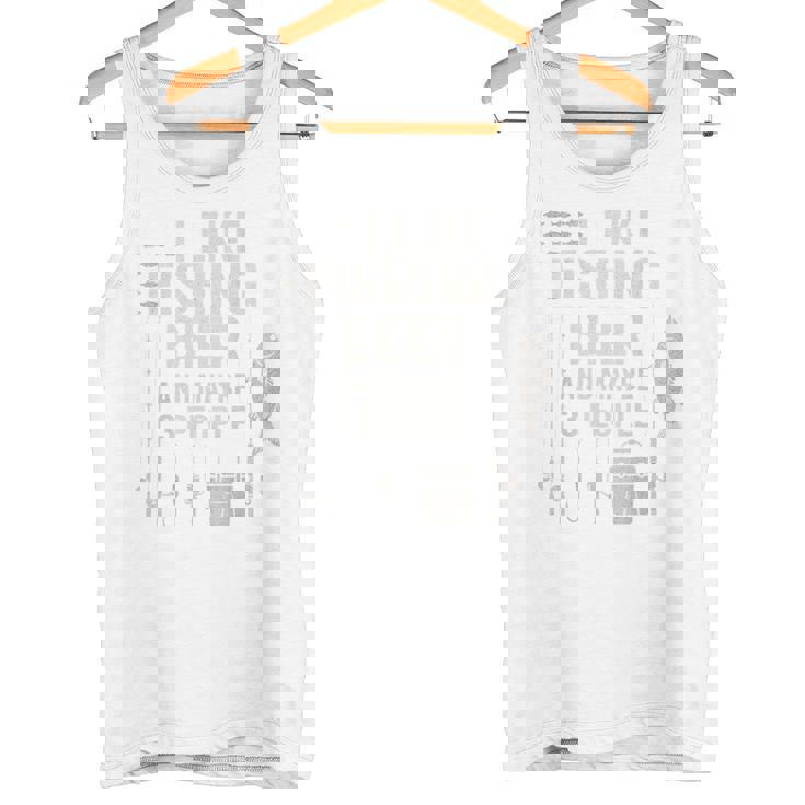 私はビール釣りが好きで、背中には3人で面白い釣りが好きです。 タンクトップ