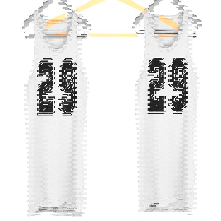 背番号 29 チーム短大スポーツ背番号付きユニフォーム タンクトップ