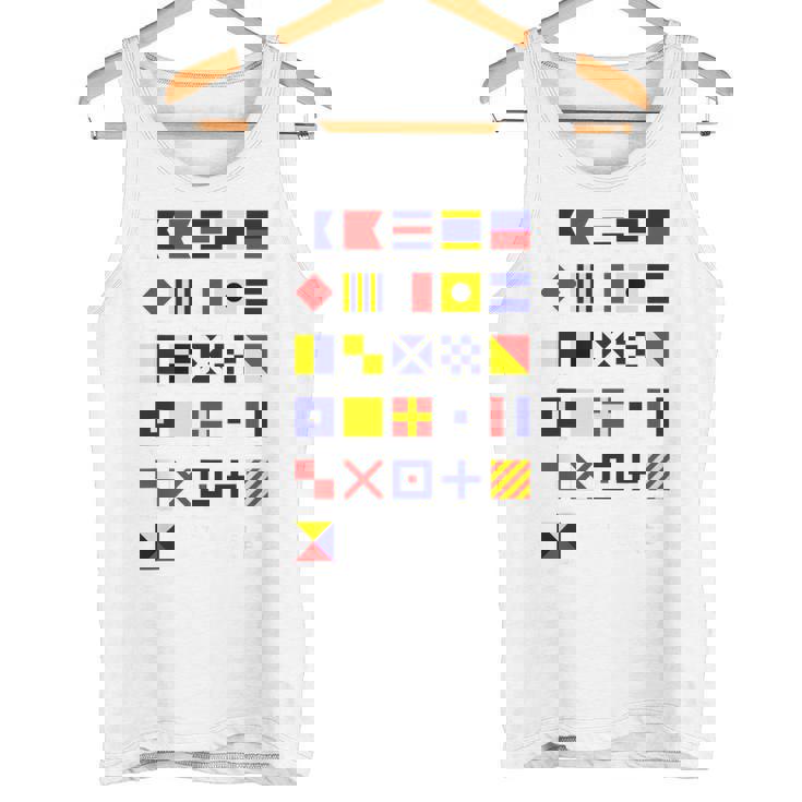 航海信号旗 アルファベット タンクトップ