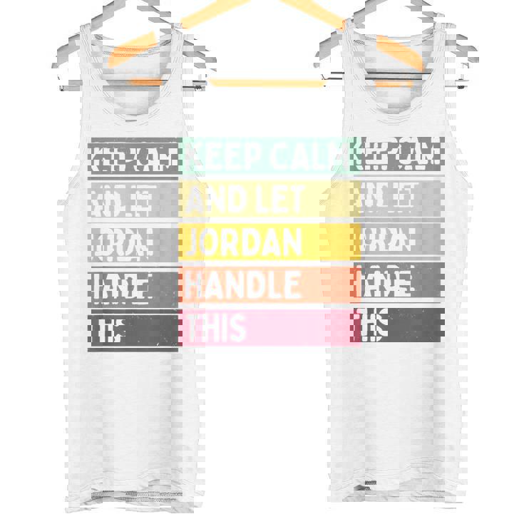 落ち着いて、ジョーダンにこの面白いレトロな引用を任せてください タンクトップ