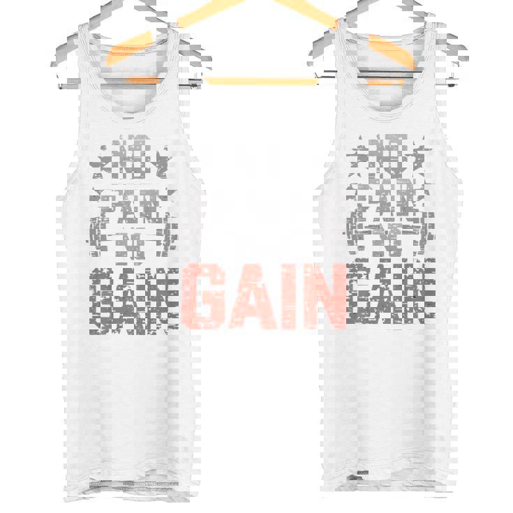 裏面にプリント No Pain No Gainign No Pain No Gain Meme タンクトップ