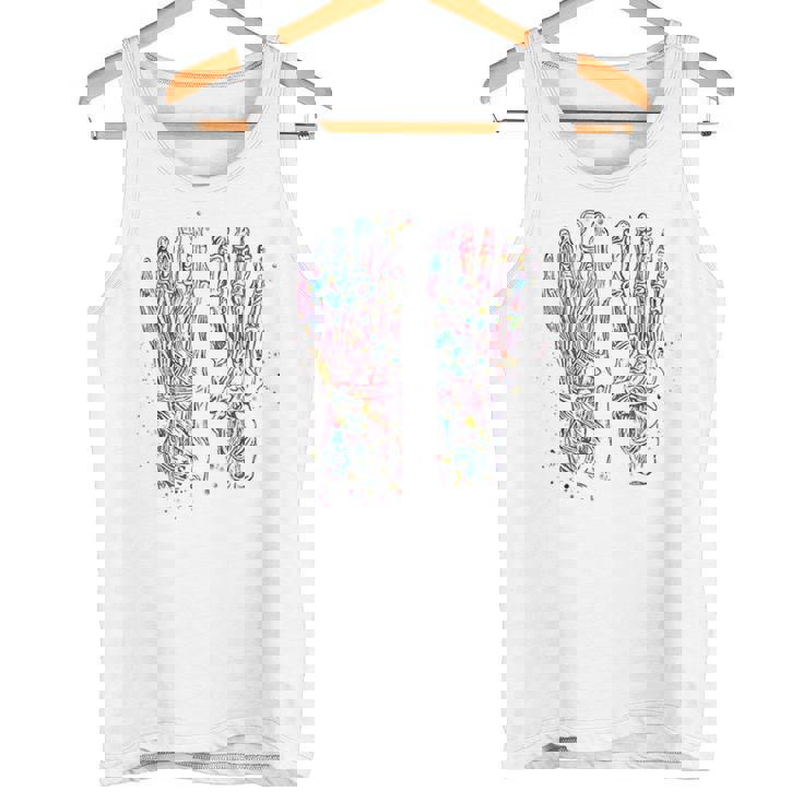 足解剖学 水彩 骨格 足 筋肉 タンクトップ