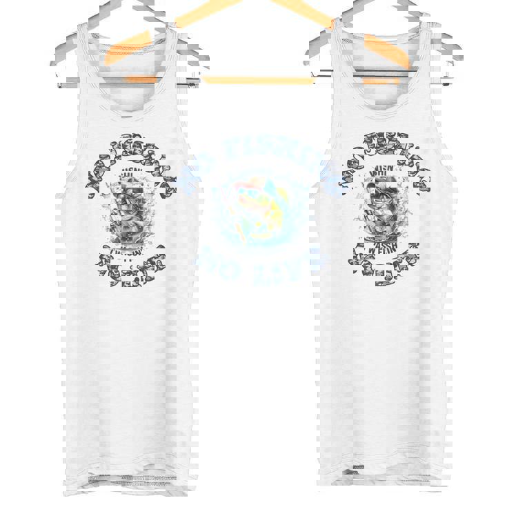 釣り クール バス釣り おもしろ フィッシング ライフ カモフラージュ グラフィック タンクトップ