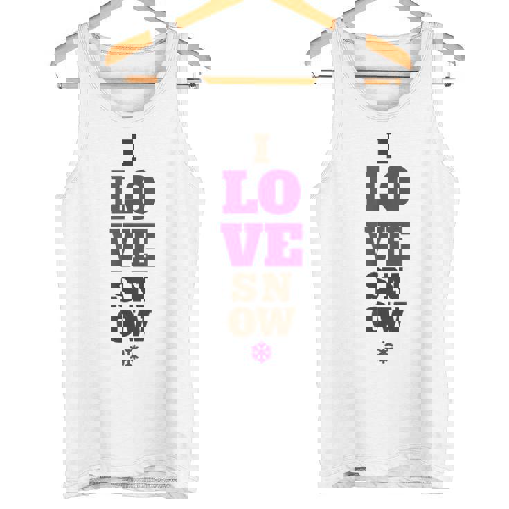 雪の冬が大好き タンクトップ